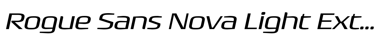 Rogue Sans Nova Light Extended Italic